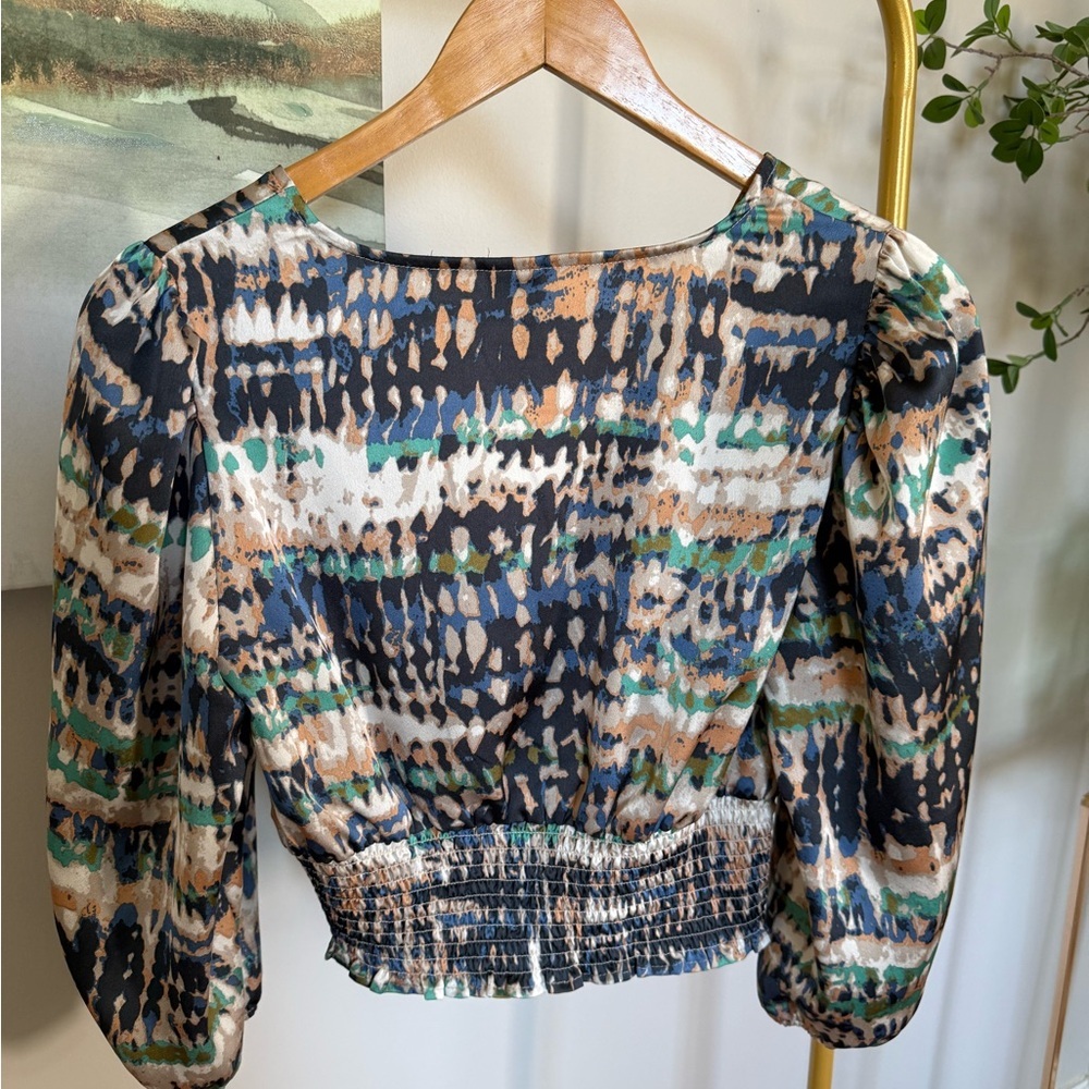 Vero Moda Multicolor Abstract Blouse S - Picture 2 of 8